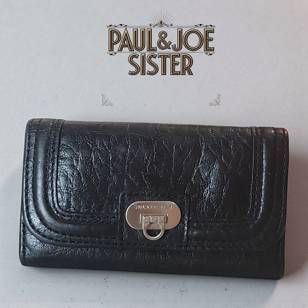 Paul & Joe Black Leather Key Wallet EUC